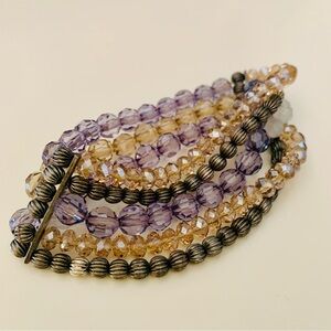 Stack of Beaded Stretch Bracelets